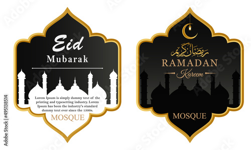 ramadhan and ied mubarak background design, usable for social media post template and advertising