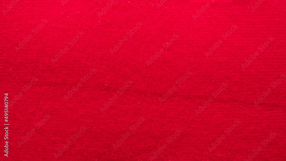 The red flannel laid on the floor in Top View is a beautiful felt