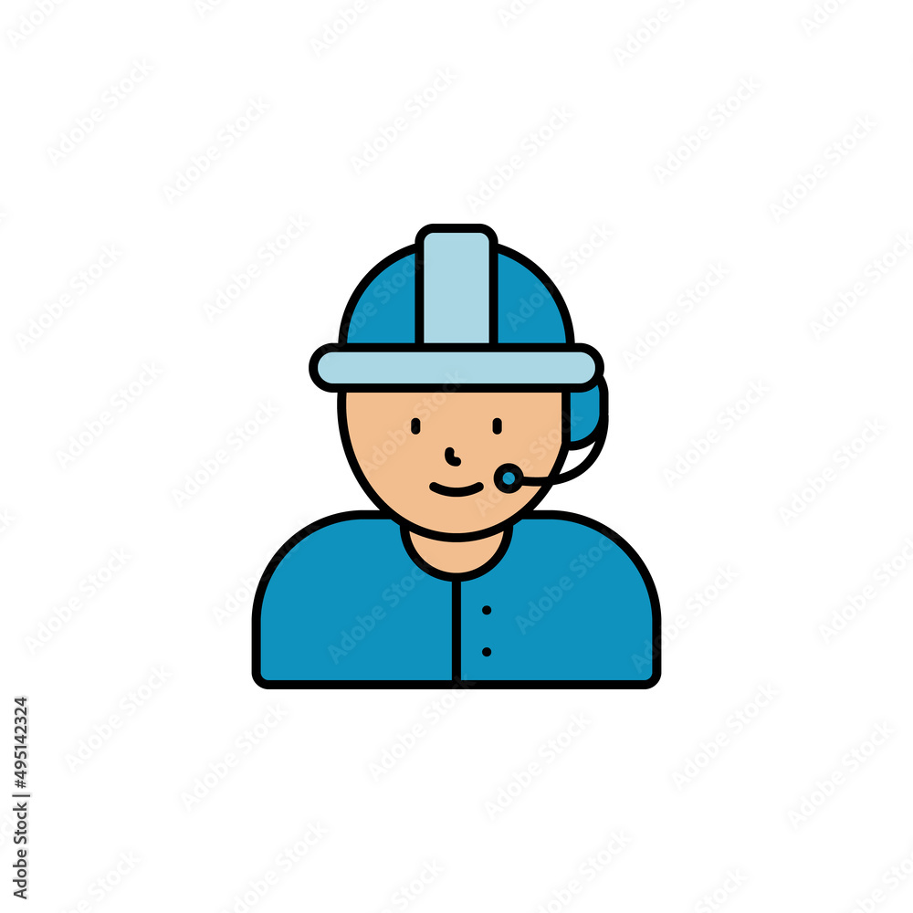 call center, avatar, engineer line icon. Elements of call centre illustration icon. Premium quality graphic design icon. Can be used for web, logo, mobile app, UI, UX