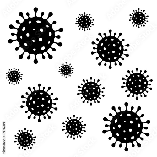 Vector illustration of viruses coronavirus covid-19