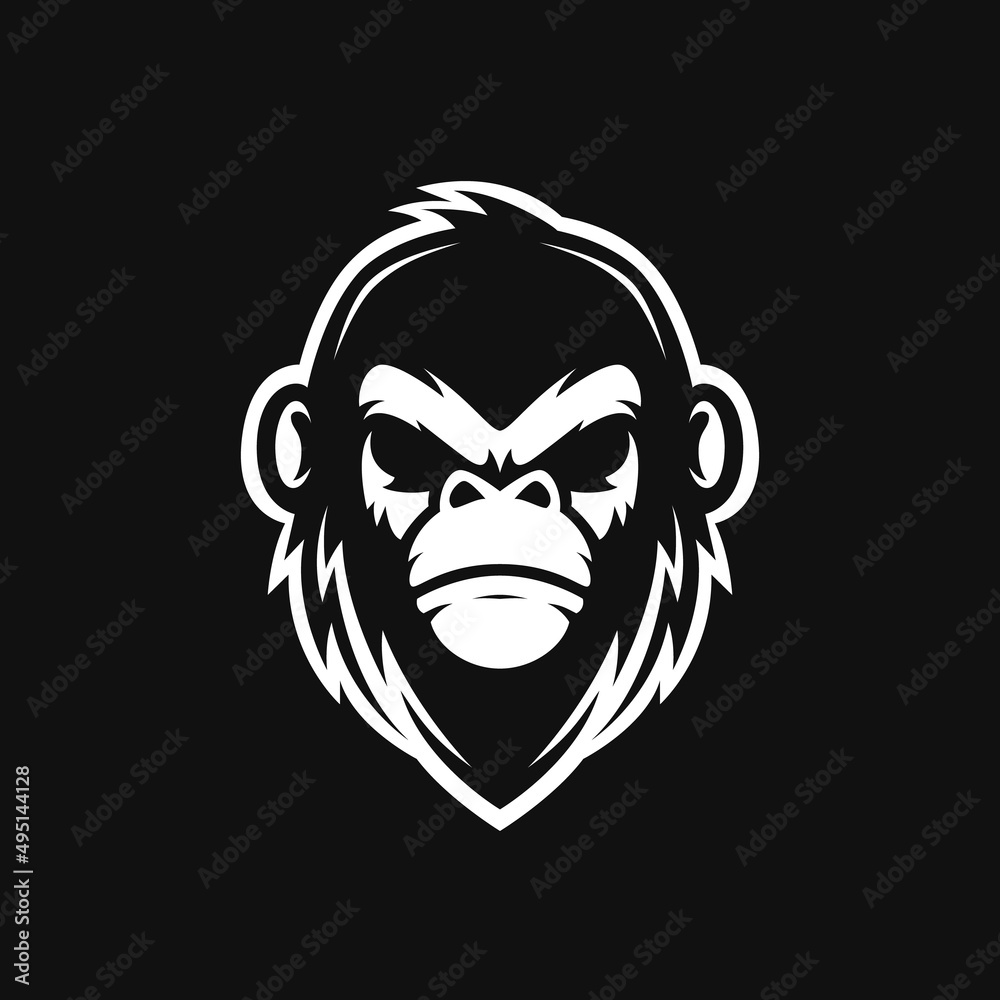Obraz premium gorilla head vector design for logo icon
