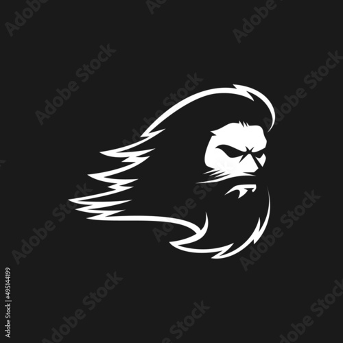 zeus head vector design for logo icon