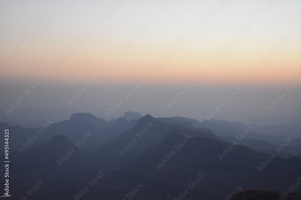 sunrise in the mountains