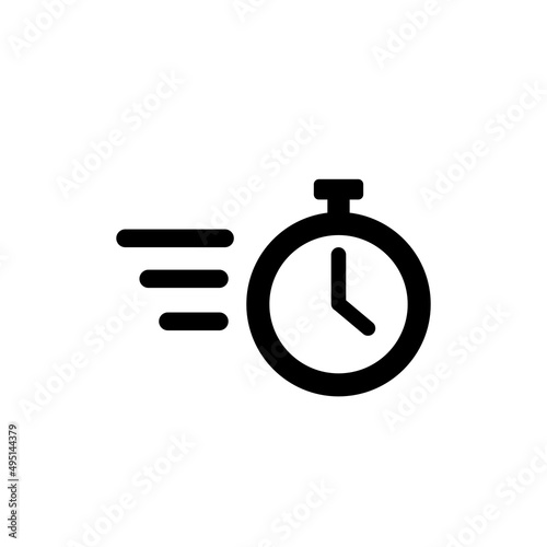 stoper, czas, prędkość, tempo - ikona wektorowa