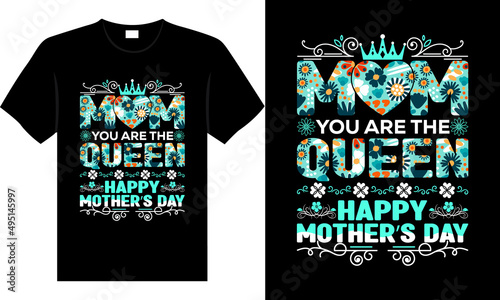 When God made moms he gave me the best one typography vector design template. For mother's day t-shirt and poster with quote. Mom tee.