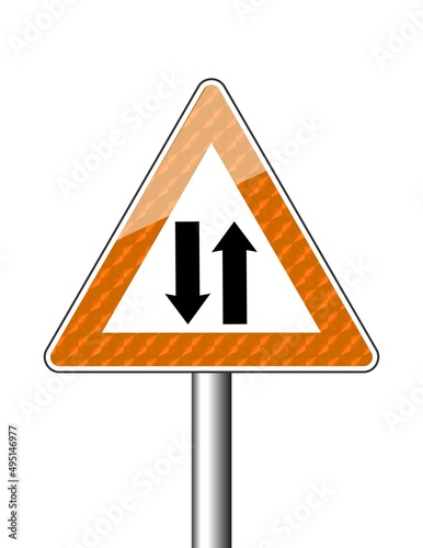 Road sign driving in both directions Free Download Road sign driving in both directions - GFXLoad