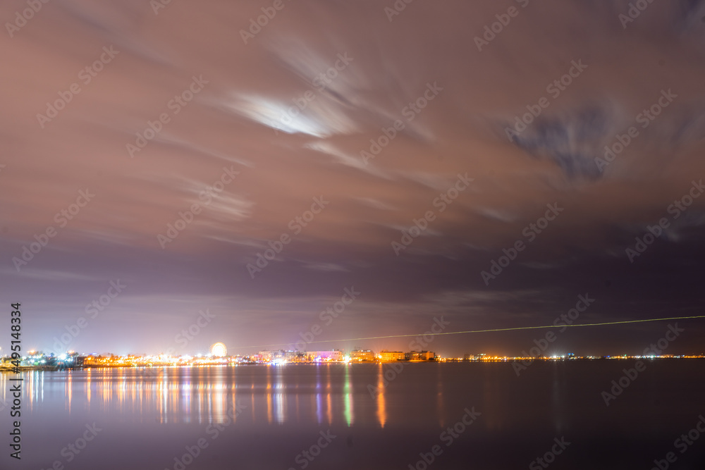 Tunis Lake by night 