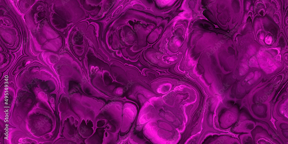 Fototapeta premium melting morphing electric fuchsia seamless tile, luxurious background design, repeatable
