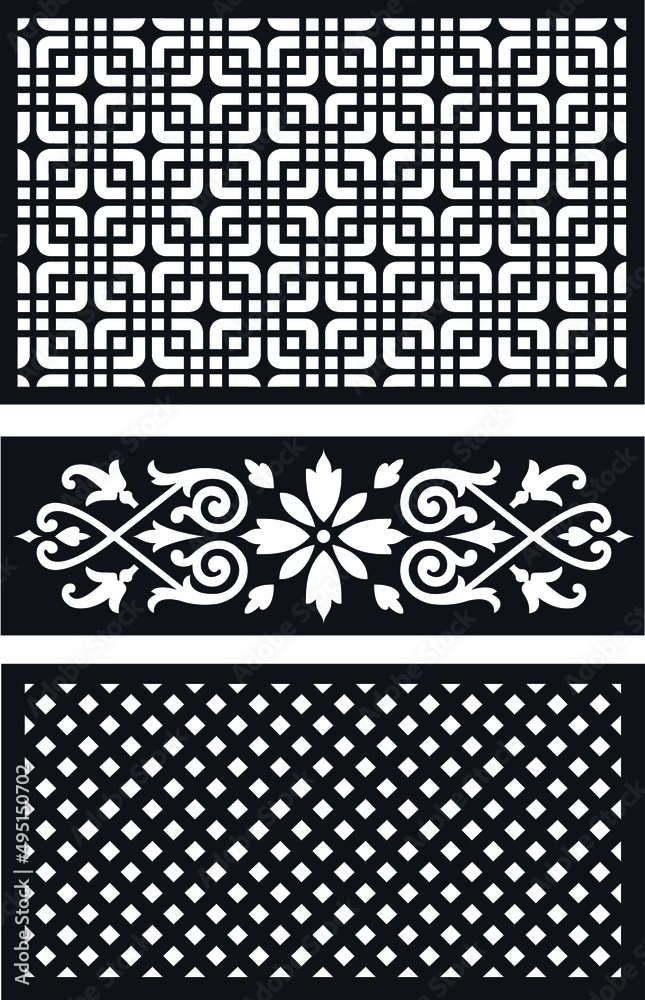 laser cut decoration seamless pattern vector illustration design 