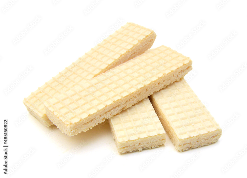 Wafers with vanila on a white background Wafers with vanila on a white background