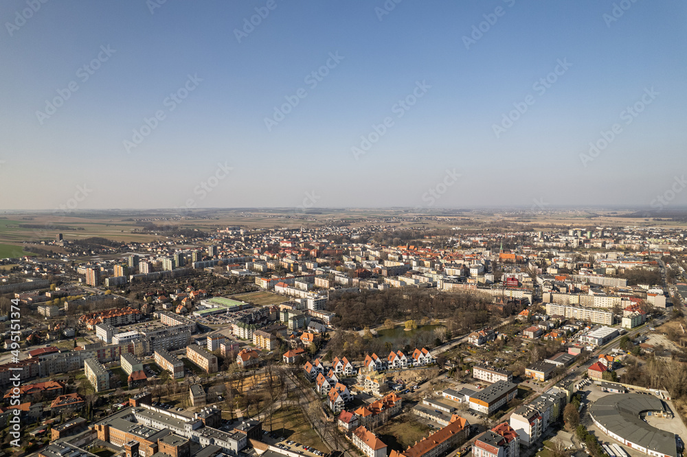 Racibórz- lotnicza panorama miasta