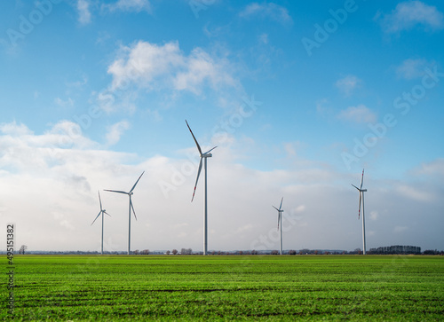 farmy wiatrowe w polsce - grunt rolny pod budowę farmy wiatrowej - rolnicy i plony photo