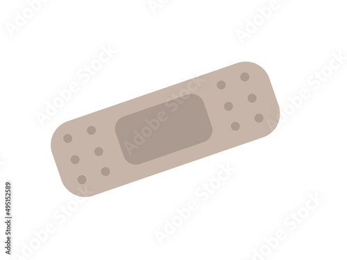Antibacterial patch. The medicine. Vector cartoon illustration.