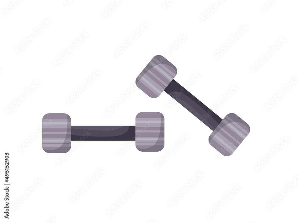 Sports equipment. Dumbbells for fitness. Vector cartoon. Sports equipment. Dumbbells for fitness. Vector cartoon.