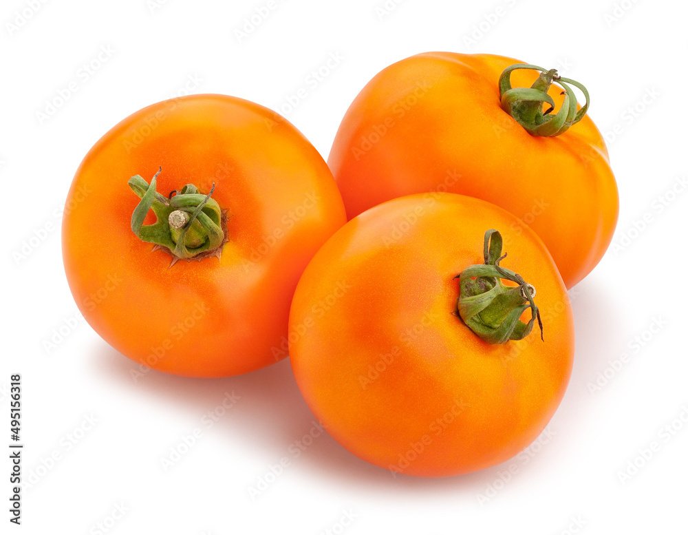orange tomato path isolated on white orange tomato path isolated on white