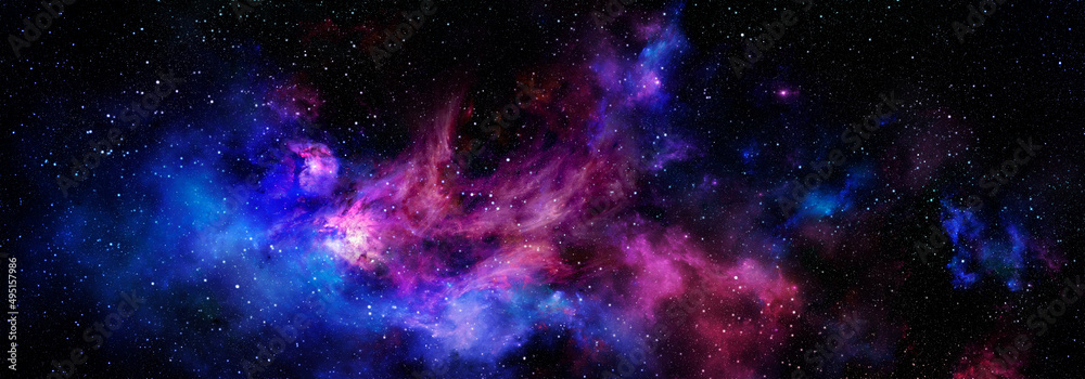 Gas cloud of a nebula in deep outer space