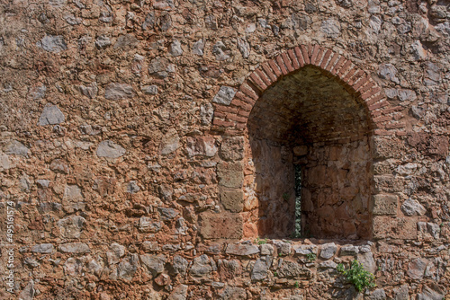 photo of stone brick background texture