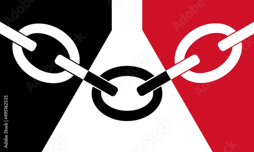 Black Country flag vector illustration. England county territory symbol. West Midlands. photo