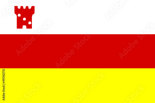 Santa Barbara flag vector illustration isolated. City flag, town in California symbol. United States of America.