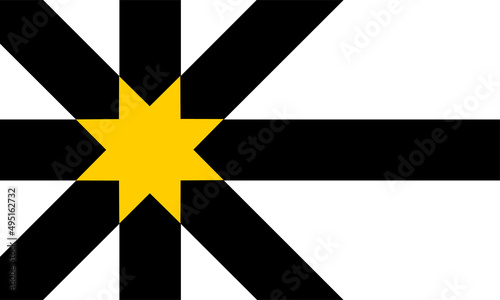 Sutherland flag vector illustration isolated. Scotland territory symbol. United Kingdom, Great Britain. 