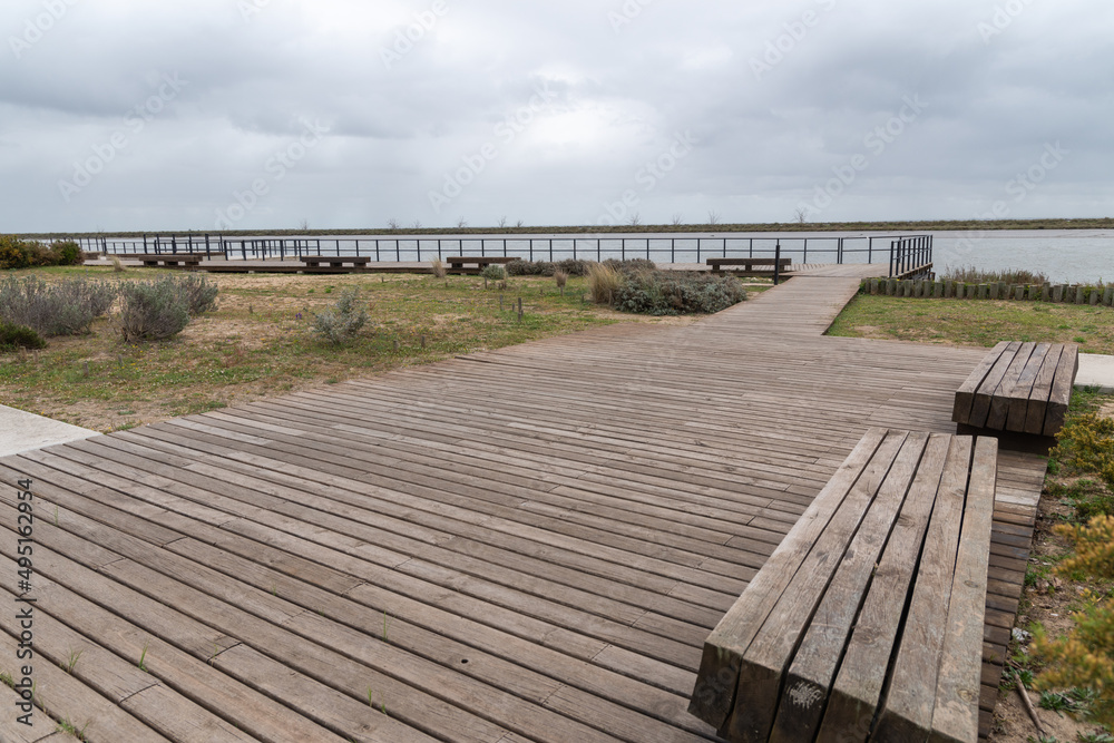 Linear Park Ribeirinho Estuary of the Tagus in Póvoa de Santa Iria, Portugal