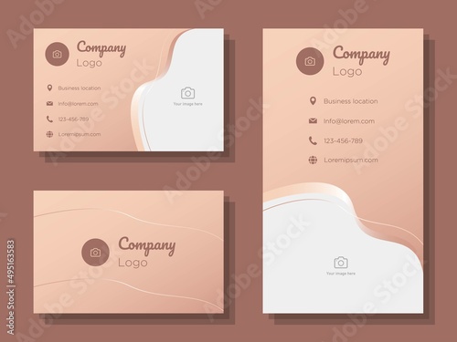 Women's fashion boutique digital business card template, female jewelry store corporate marketing advertisement, beige, pink elegant online invitation card, abstract flyer, creative banner design