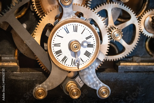 Old clockwork system in a church
