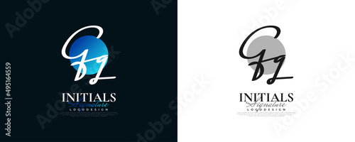 Initial G and G Logo Design in Elegant and Minimalist Handwriting Style. GG Signature Logo or Symbol for Wedding, Fashion, Jewelry, Boutique, and Business Identity