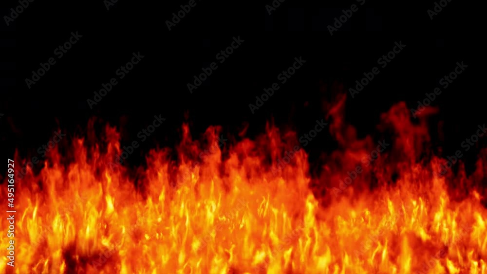 The fires begin to burn and burn, and the flames are flying Isolated by the Alpha channel (transparent background ) 
