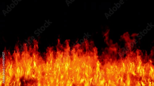 The fires begin to burn and burn, and the flames are flying Isolated by the Alpha channel (transparent background ) 