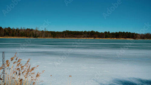 Frozen lake