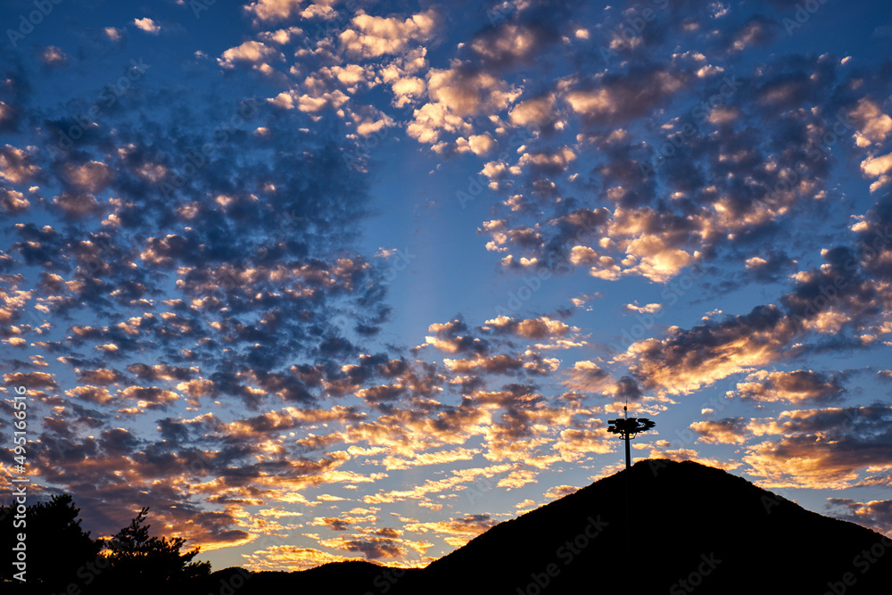 Sunset and intense clouds in South Korea. Sunset and intense clouds in South Korea.