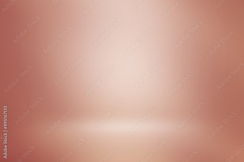 Fototapeta premium abstract rose gold empty studio room background for displaying product stand.