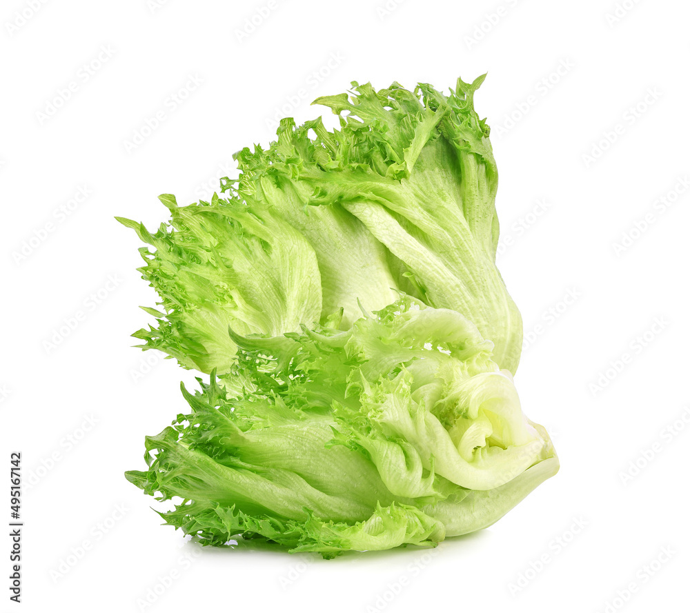 Frillice iceberg lettuce isolated on white background. Frillice iceberg lettuce isolated on white background.