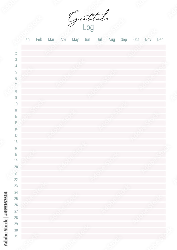 Gratitude Log Gratitude Log