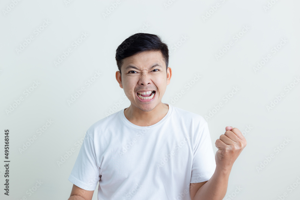 Positive human facial expressions and emotions/ happy faces of Asian men presenting a white background / advertising model concept, Positive human facial expressions and emotions/ happy faces of Asian men presenting a white background / advertising model concept,