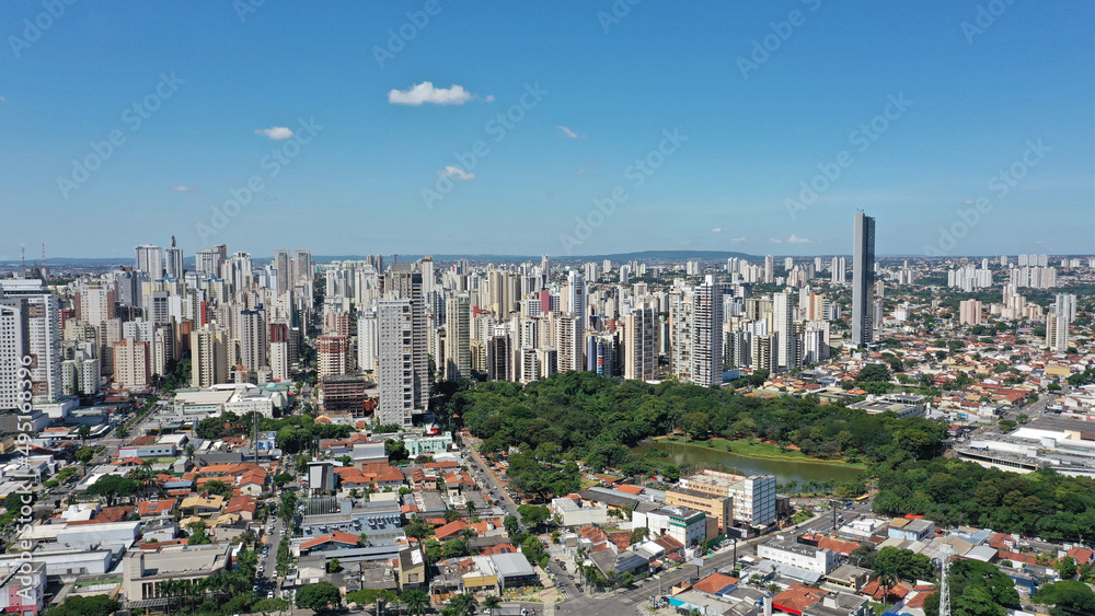 Panoramic view of Goiania city, Goias State, Brazil 