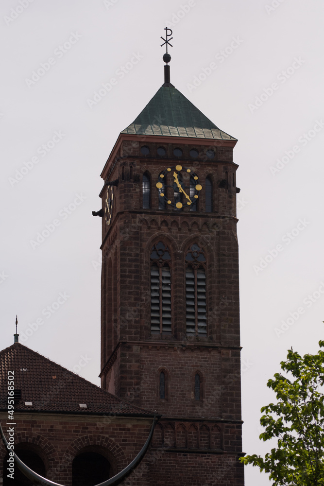 tower Church, St.Pirminius,, Rheinland-Pfalz, Germany, 2017, Pirmasens