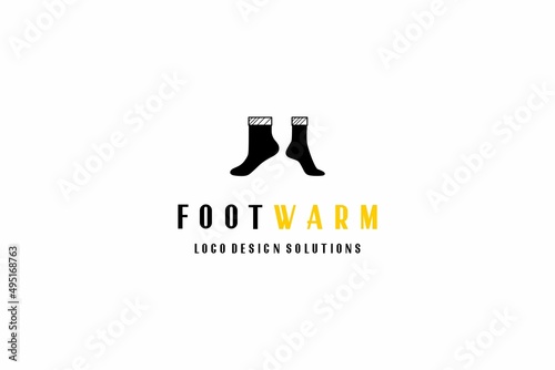 Template logo design solutions for socks shop, socks production