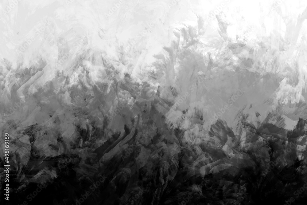 Gray abstract painting background black and white gradient grunge rough ...