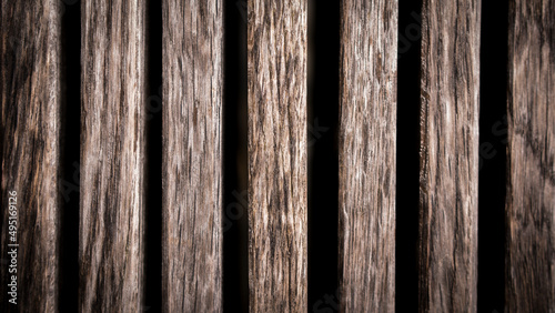 Wooden struts result in an even pattern. Texture background.