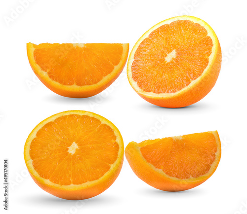 Orange slice isolated on white background