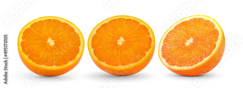 Orange slice isolated on white background