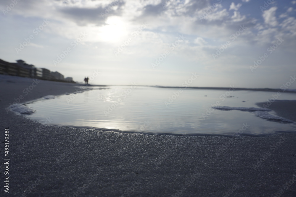 Naklejka premium sunset on the beach