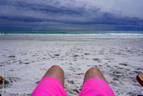 flip flops on the beach