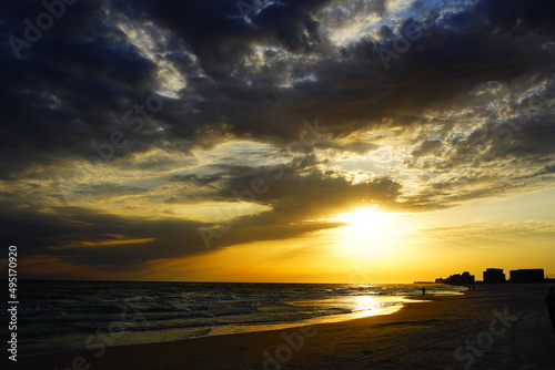sunset on the beach