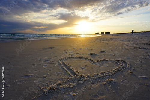 Heart on the beach