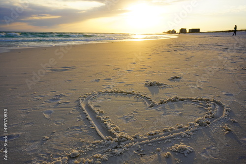 Heart on the beach