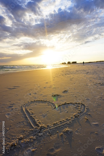 Heart on the beach