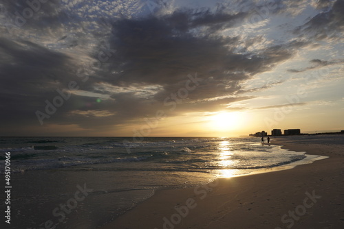 sunset on the beach